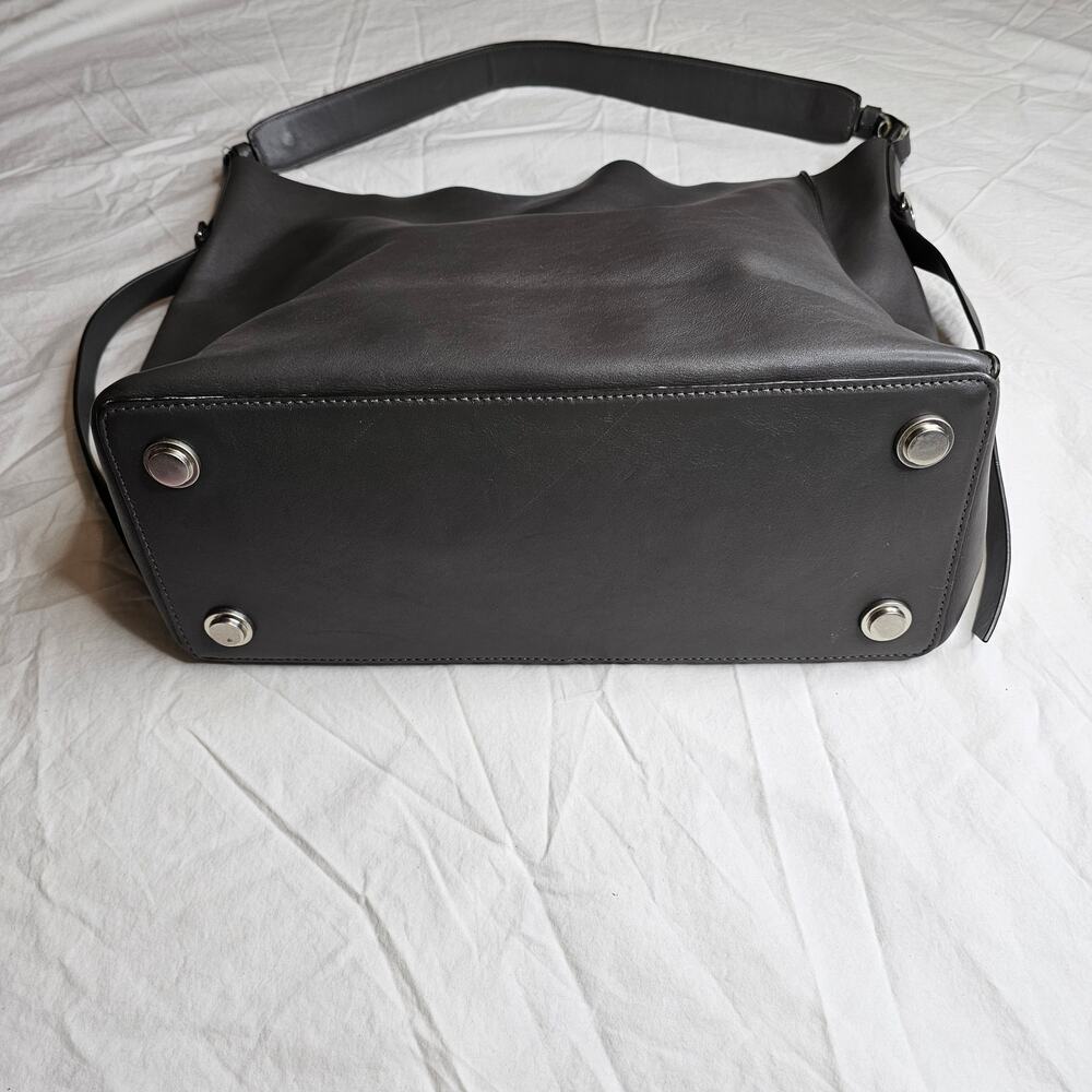 All Saints Paradise N/S Tote Gray Leather - Picture 3 of 11